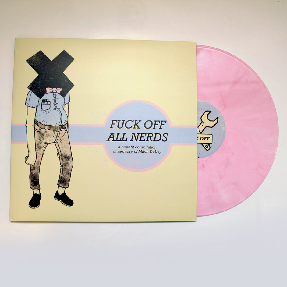 Product shots of V/A - Fuck Off All Nerds: A Benefit Compilation in Memory of Mitch Dubey