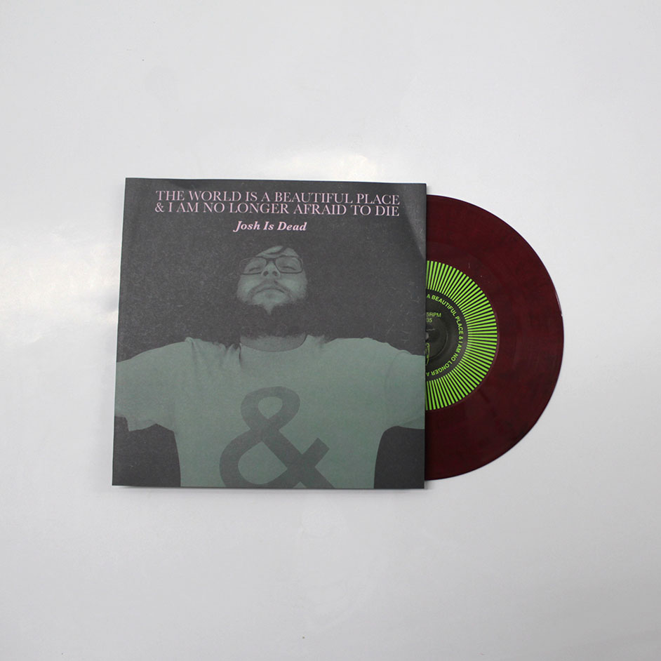 Product shots of The World Is a Beautiful Place & I Am No Longer Afraid to Die - Josh Is Dead