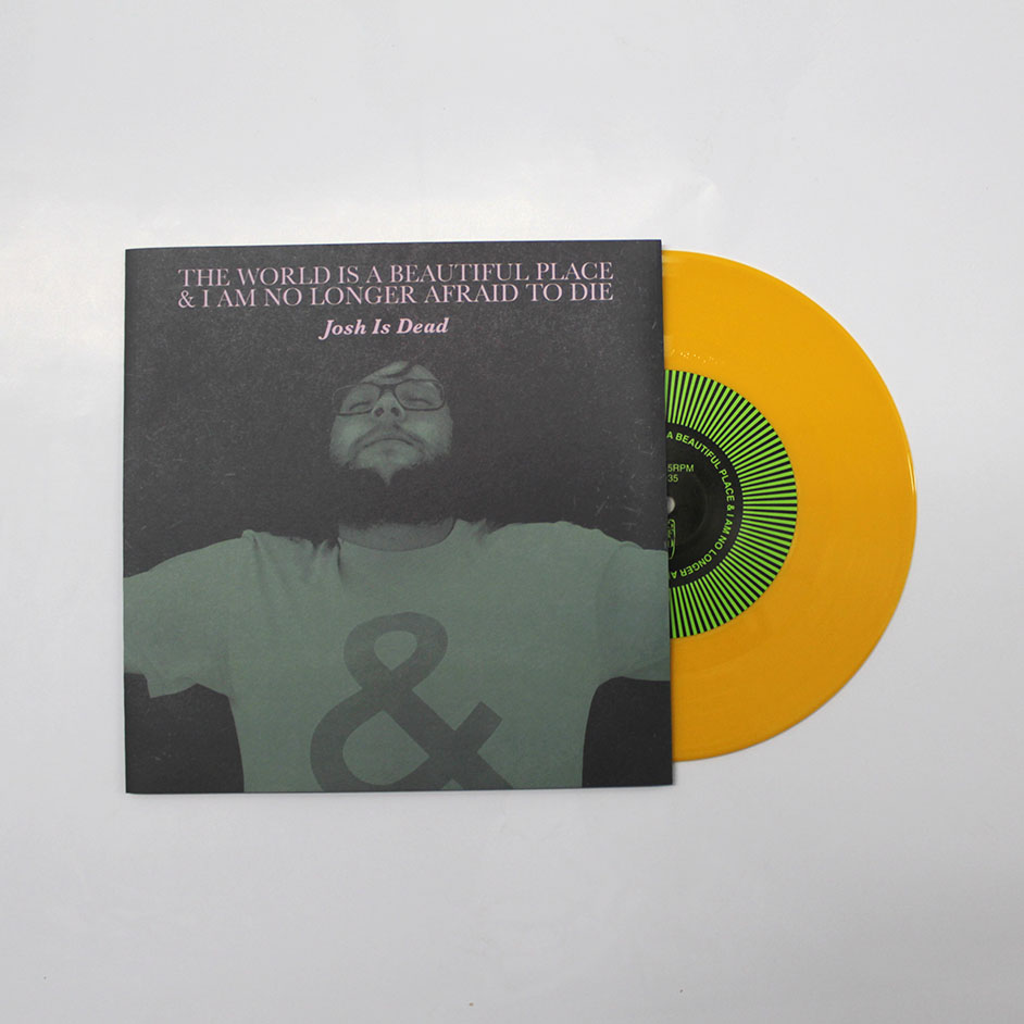 Product shots of The World Is a Beautiful Place & I Am No Longer Afraid to Die - Josh Is Dead