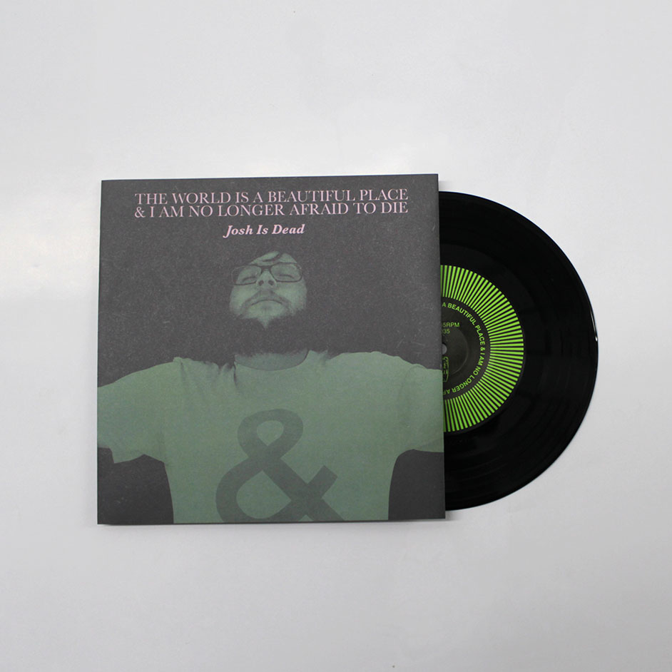 Product shots of The World Is a Beautiful Place & I Am No Longer Afraid to Die - Josh Is Dead