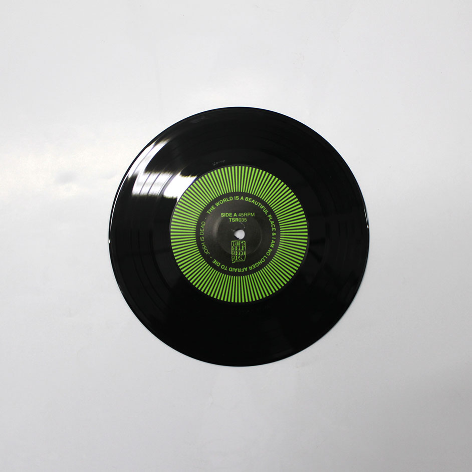 Product shots of The World Is a Beautiful Place & I Am No Longer Afraid to Die - Josh Is Dead