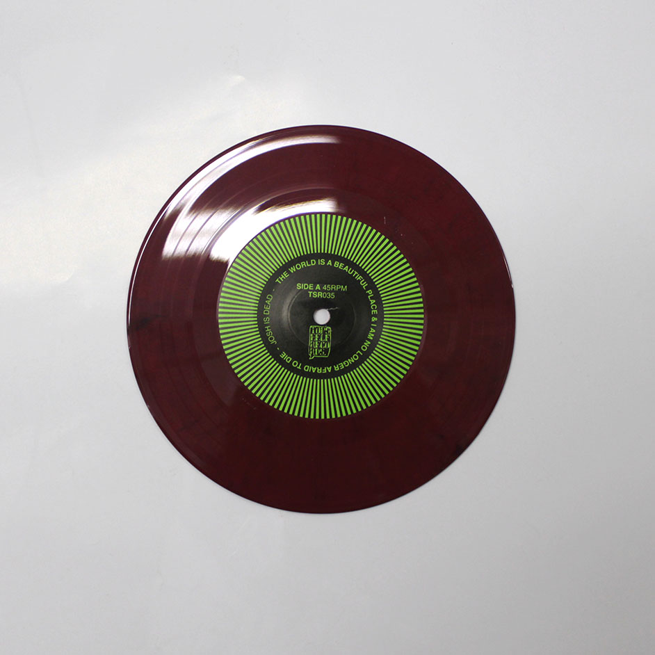 Product shots of The World Is a Beautiful Place & I Am No Longer Afraid to Die - Josh Is Dead