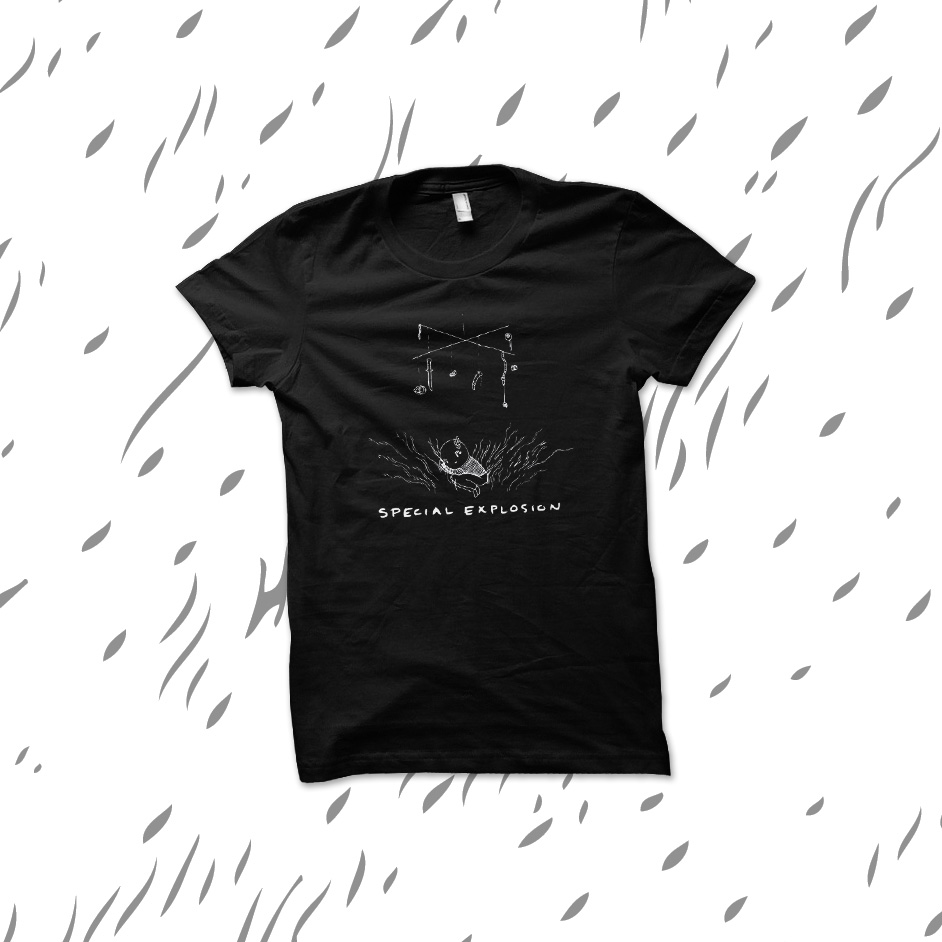 Product shots of Special Explosion - Sleepy t-shirt