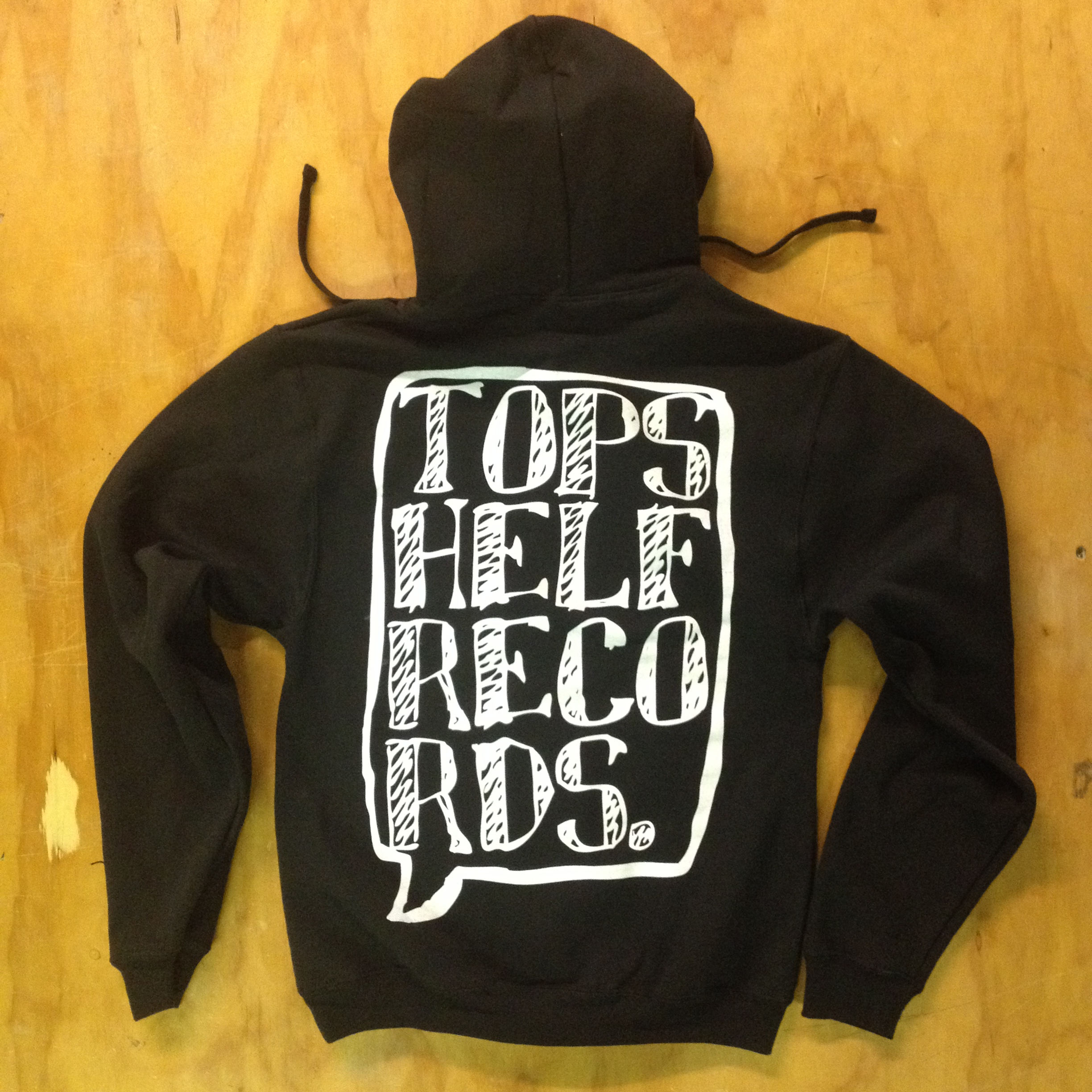 Product shots of Topshelf Records - Alternate logo pullover hoodie