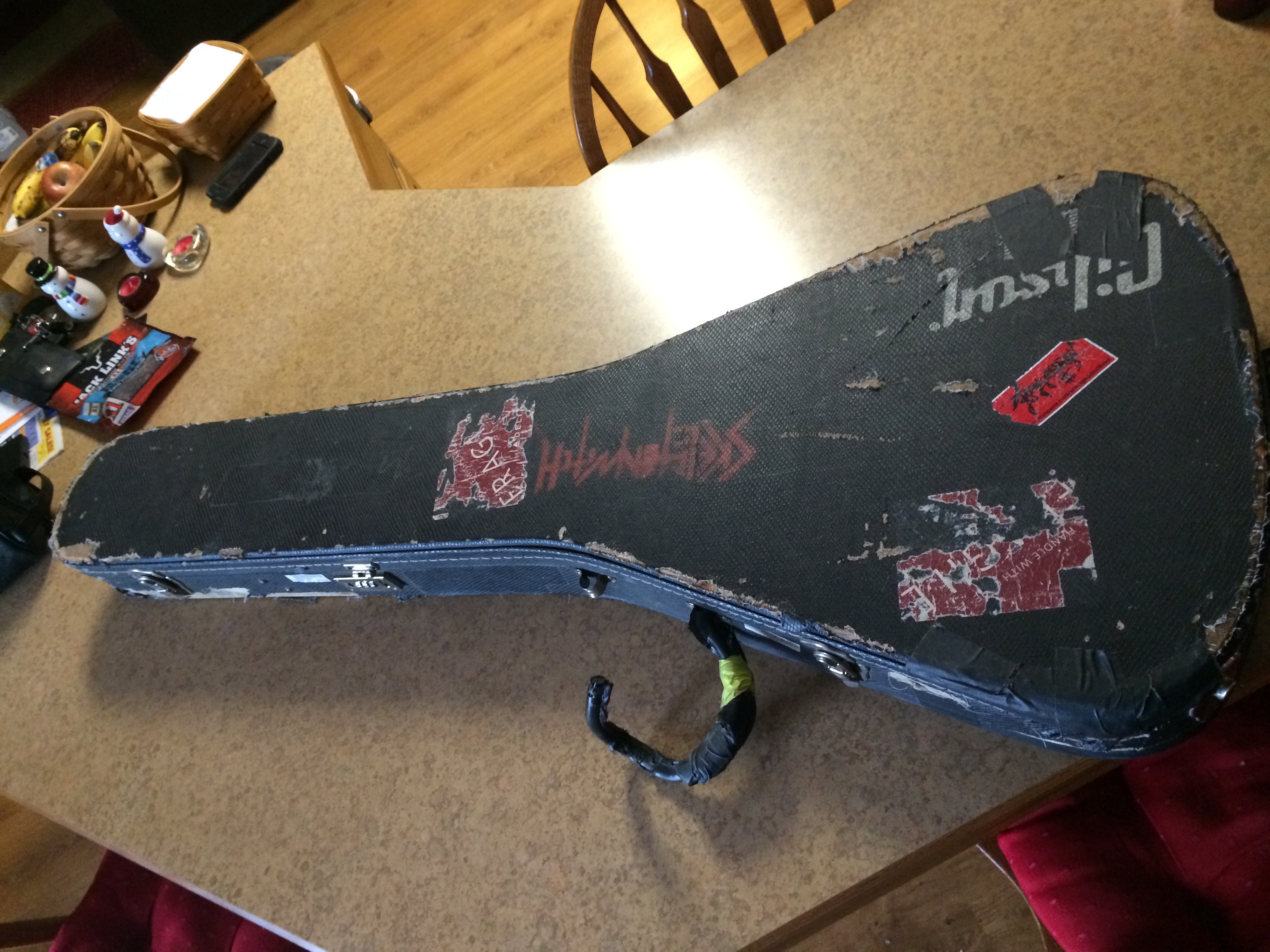 Skeletonwitch Official site Autographed Flying V Guitar Case