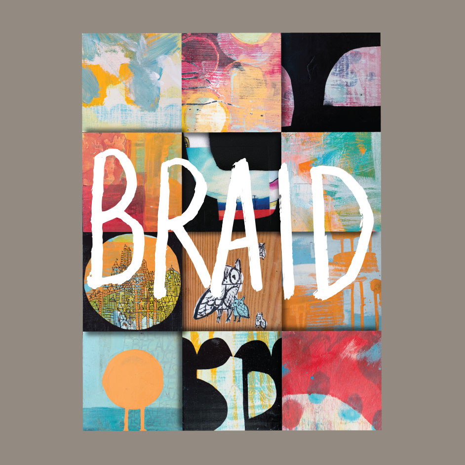 Product shots of Braid - Squares T-Shirt