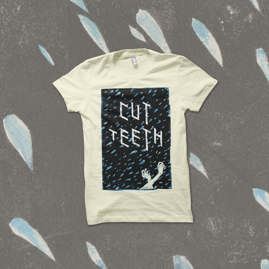 Product shots of Cut Teeth - Hands Shirt