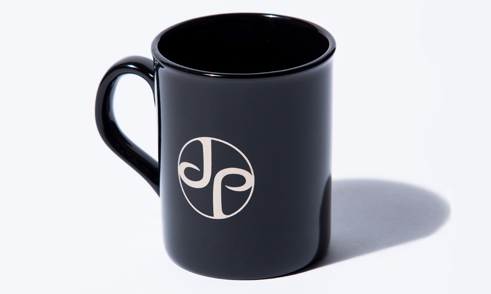 Black JP Mugs (pair)