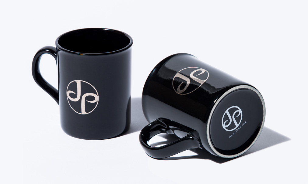 Black JP Mugs (pair)