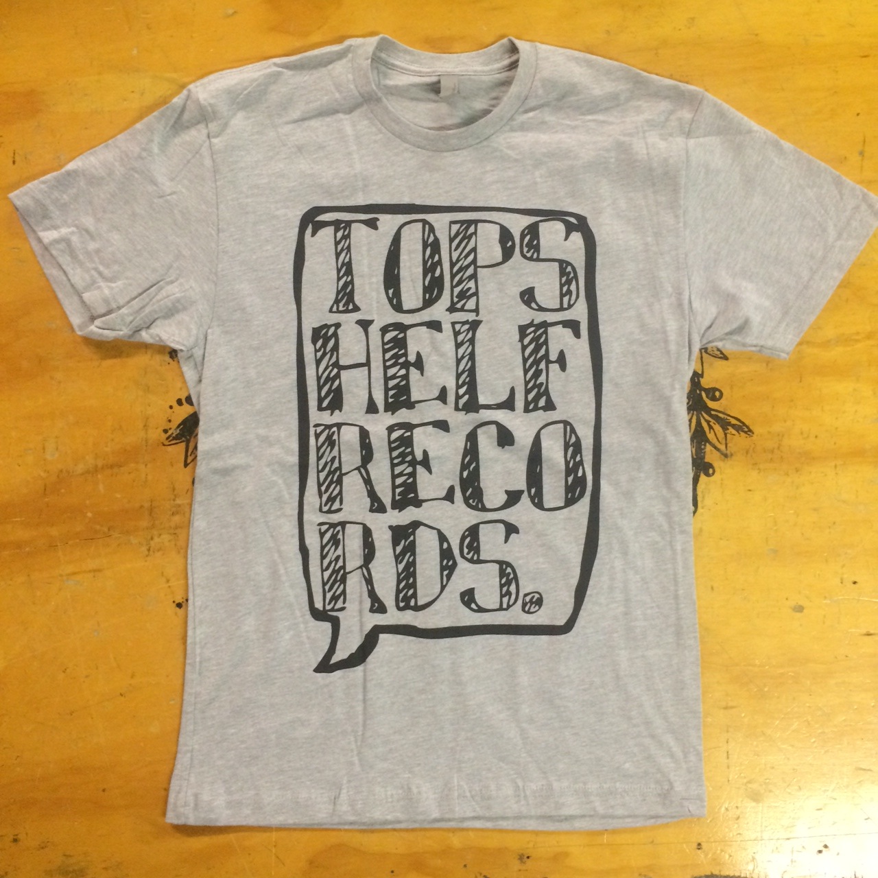 Product shots of Topshelf Records - Logo Shirt (Gray)