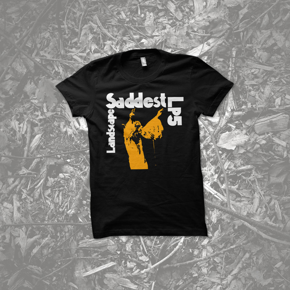 Product shots of The Saddest Landscape - LP5 Shirt