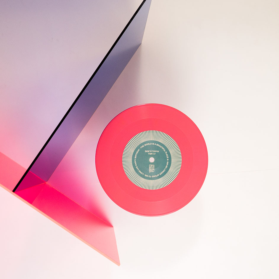 Product shots of The World Is a Beautiful Place & I Am No Longer Afraid to Die - Long Live Happy Birthday