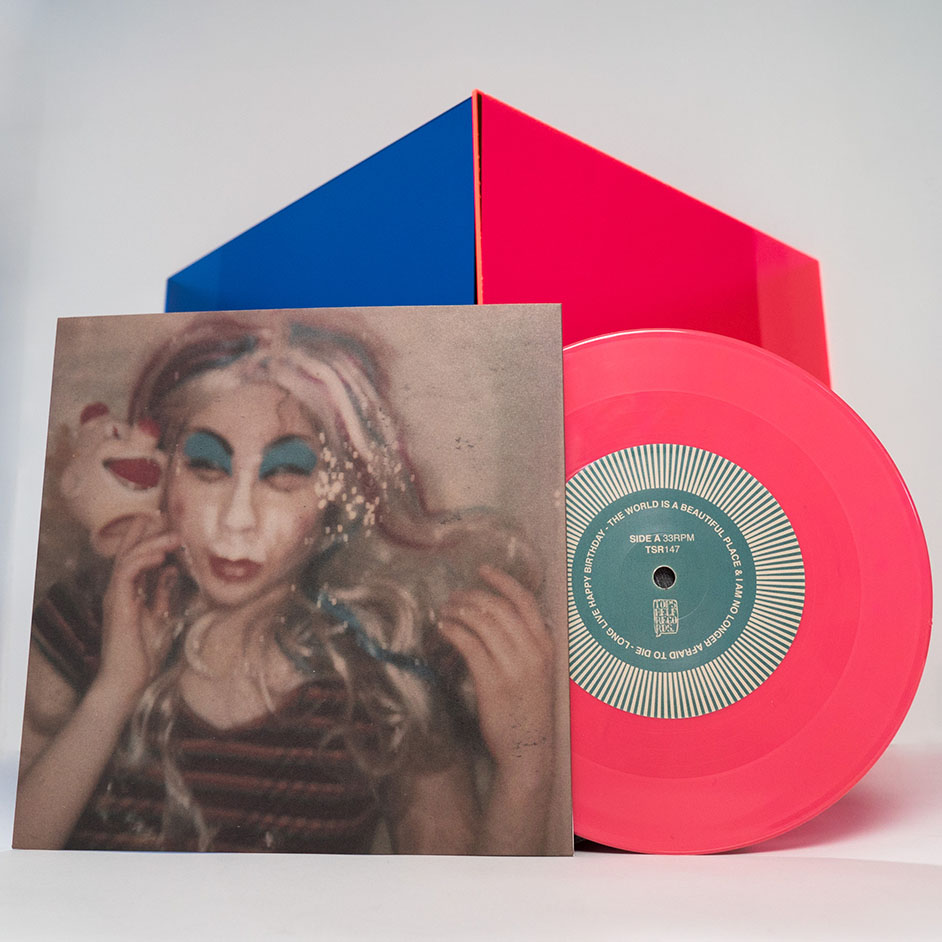 Product shots of The World Is a Beautiful Place & I Am No Longer Afraid to Die - Long Live Happy Birthday