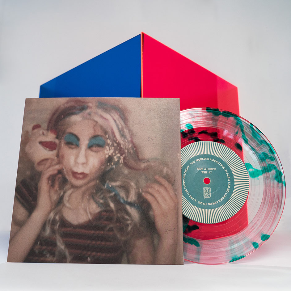 Product shots of The World Is a Beautiful Place & I Am No Longer Afraid to Die - Long Live Happy Birthday