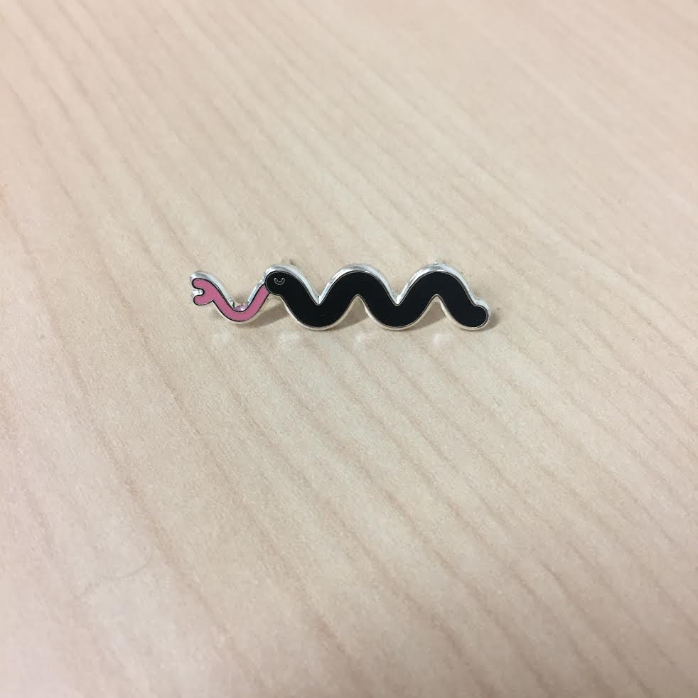 Product shots of Super Duper - Snake Enamel Pin