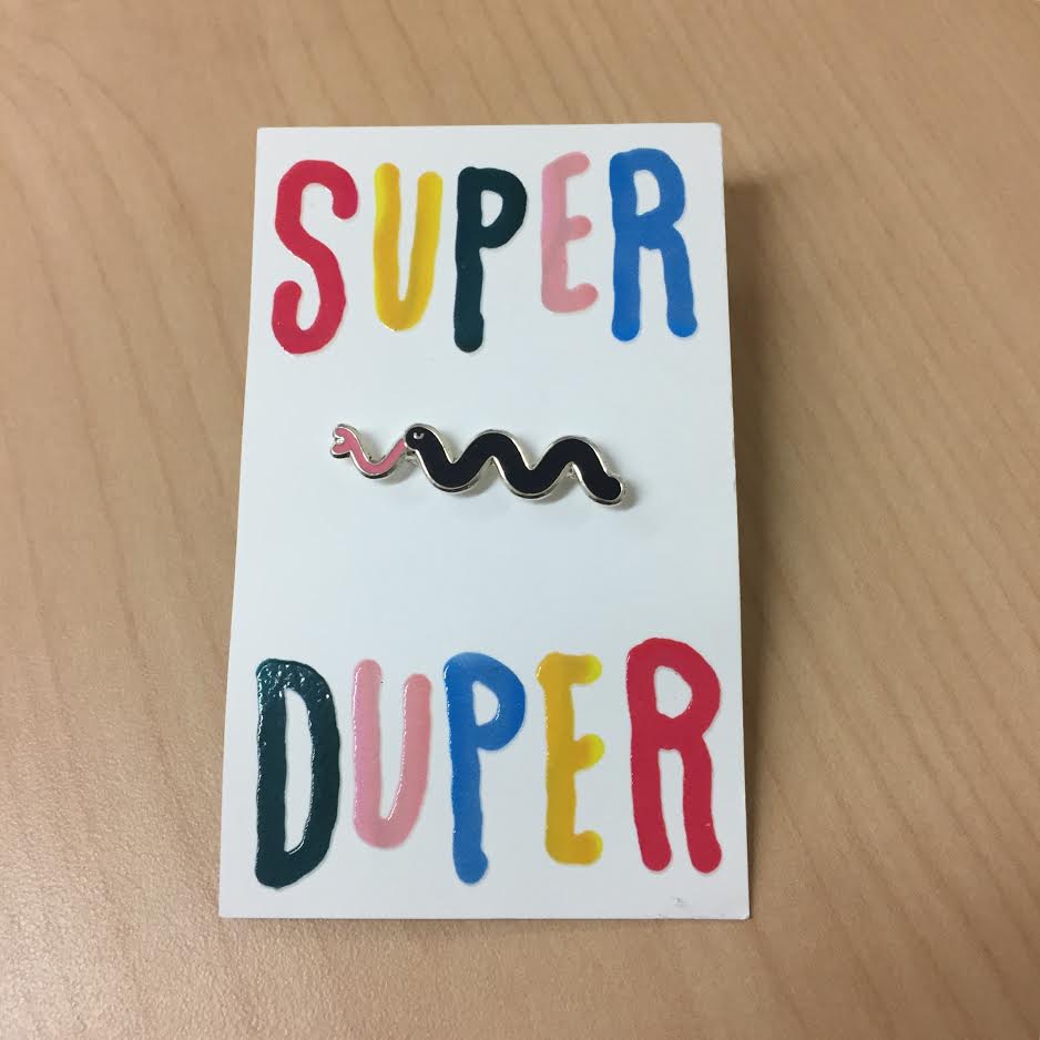 Product shots of Super Duper - Snake Enamel Pin