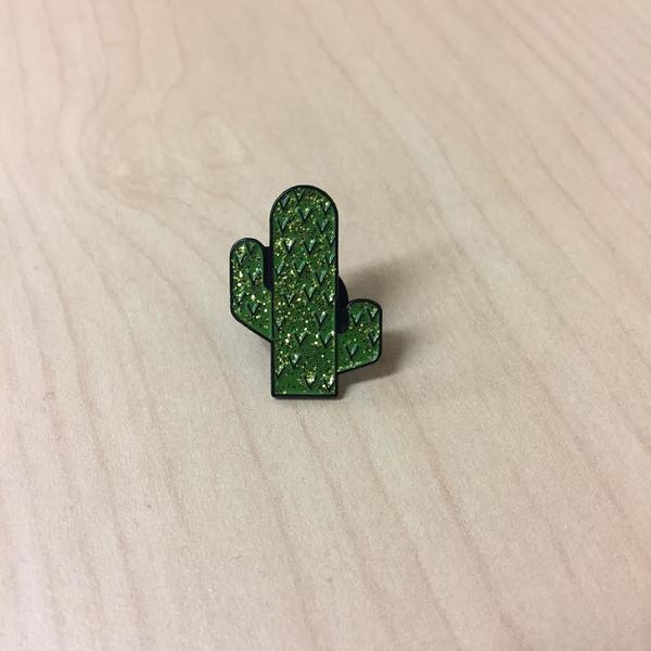 Topshelf Records Flower Chainz Glitter Cactus Enamel Pin
