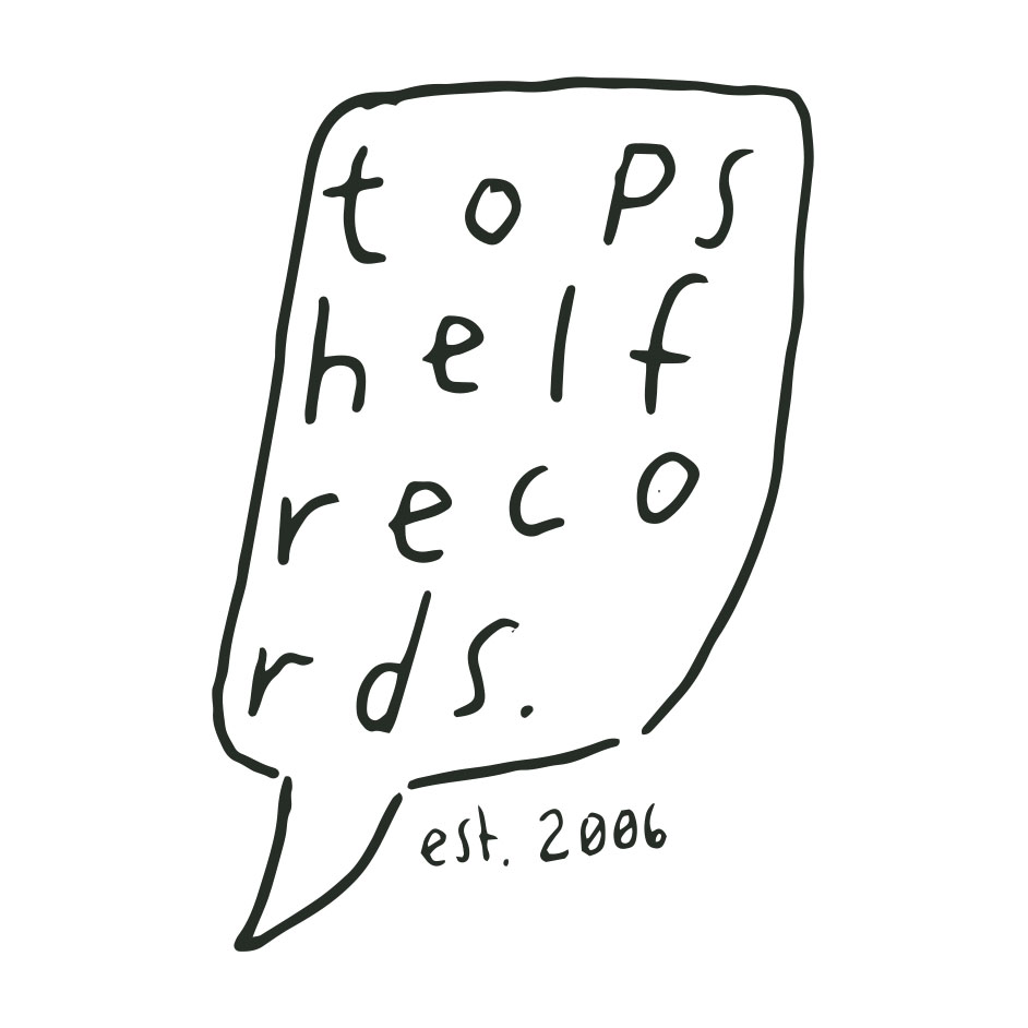 Product shots of Topshelf Records - Hand Drawn Logo (White)