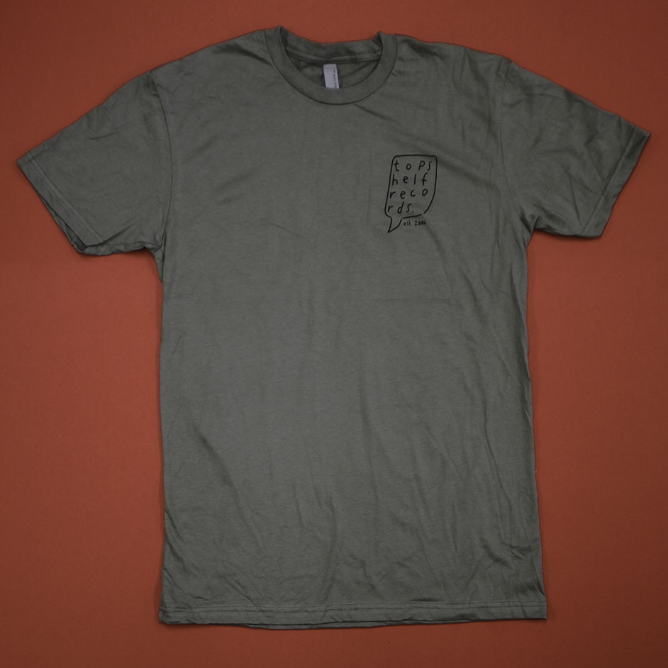 Product shots of Topshelf Records - Hand Drawn Logo Pocket Print Shirt (Warm Gray)