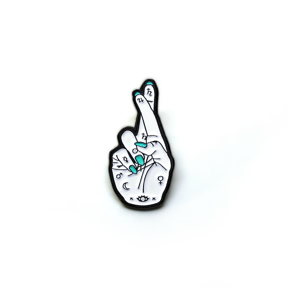Product shots of Lost Lust Supply - False Luck Enamel Pin