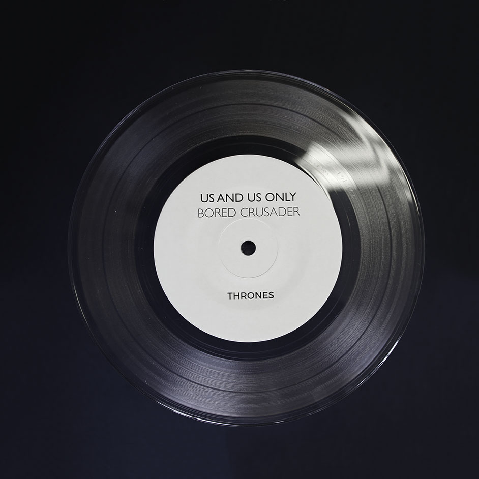 Product shots of Us and Us Only - Bored Crusader