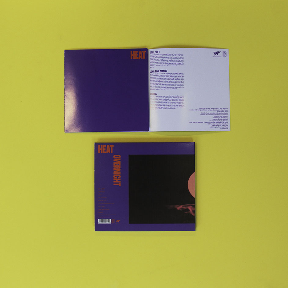 Product shots of Heat - Overnight