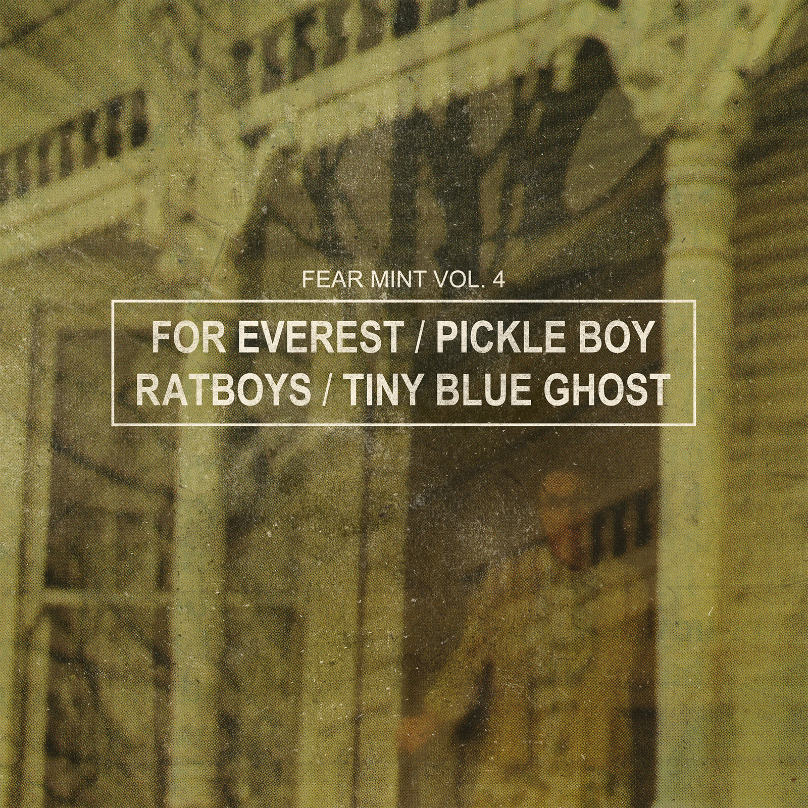 Product shots of Fear Mint Vol. 4 - For Everest / Pickle Boy / Ratboys / Tiny Blue Ghost