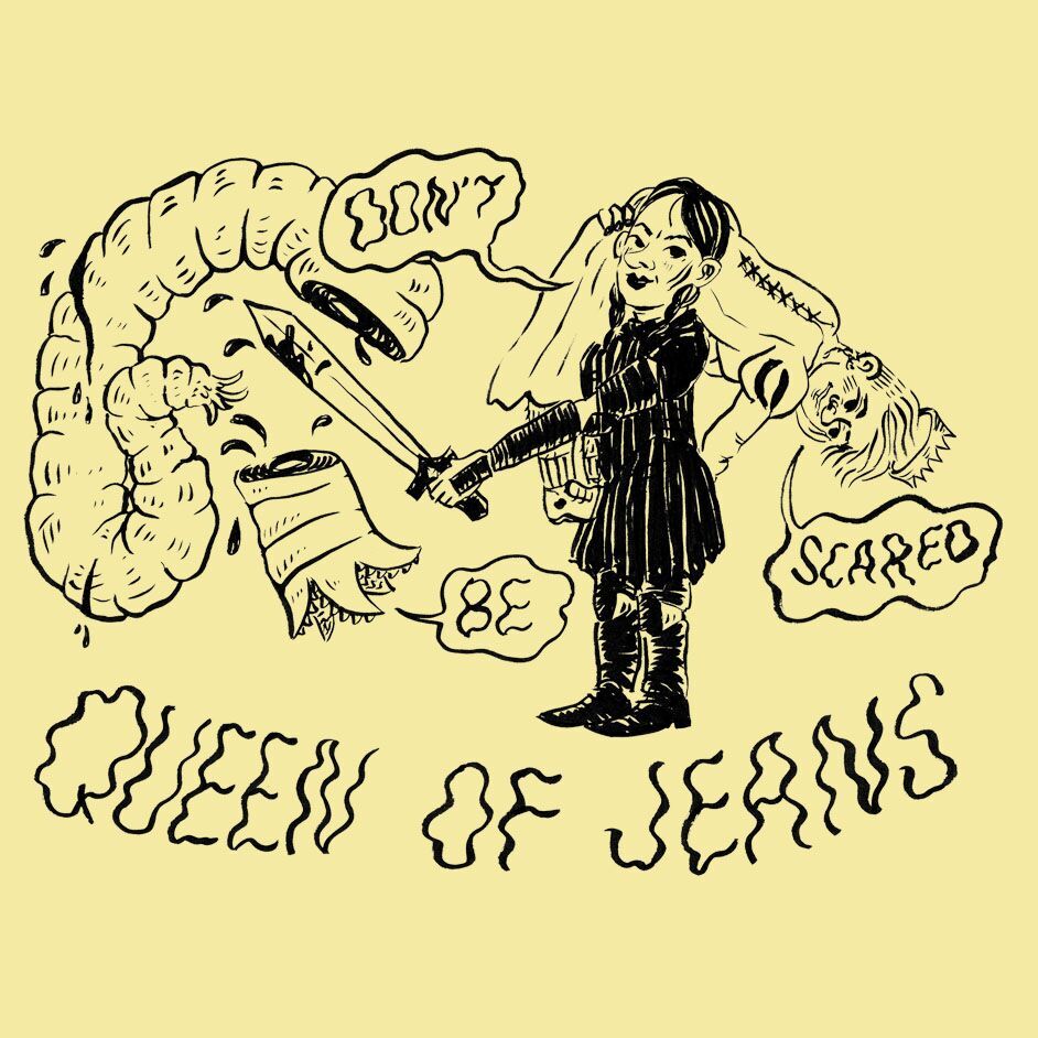 Product shots of Queen Of Jeans - Don't Be Scared Shirt