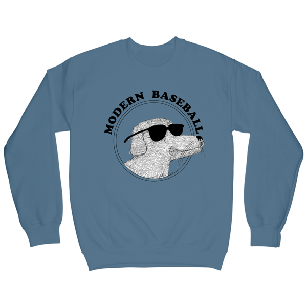Modern Baseball Realistic Dog Crewneck Sweatshirt Indigo