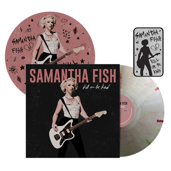 Signed Or Unsigned Exclusive Metallic Silver Marble Vinyl Lp Turntable Mat Silver Woven Patch 4 H X 2 5 W Samantha Fish
