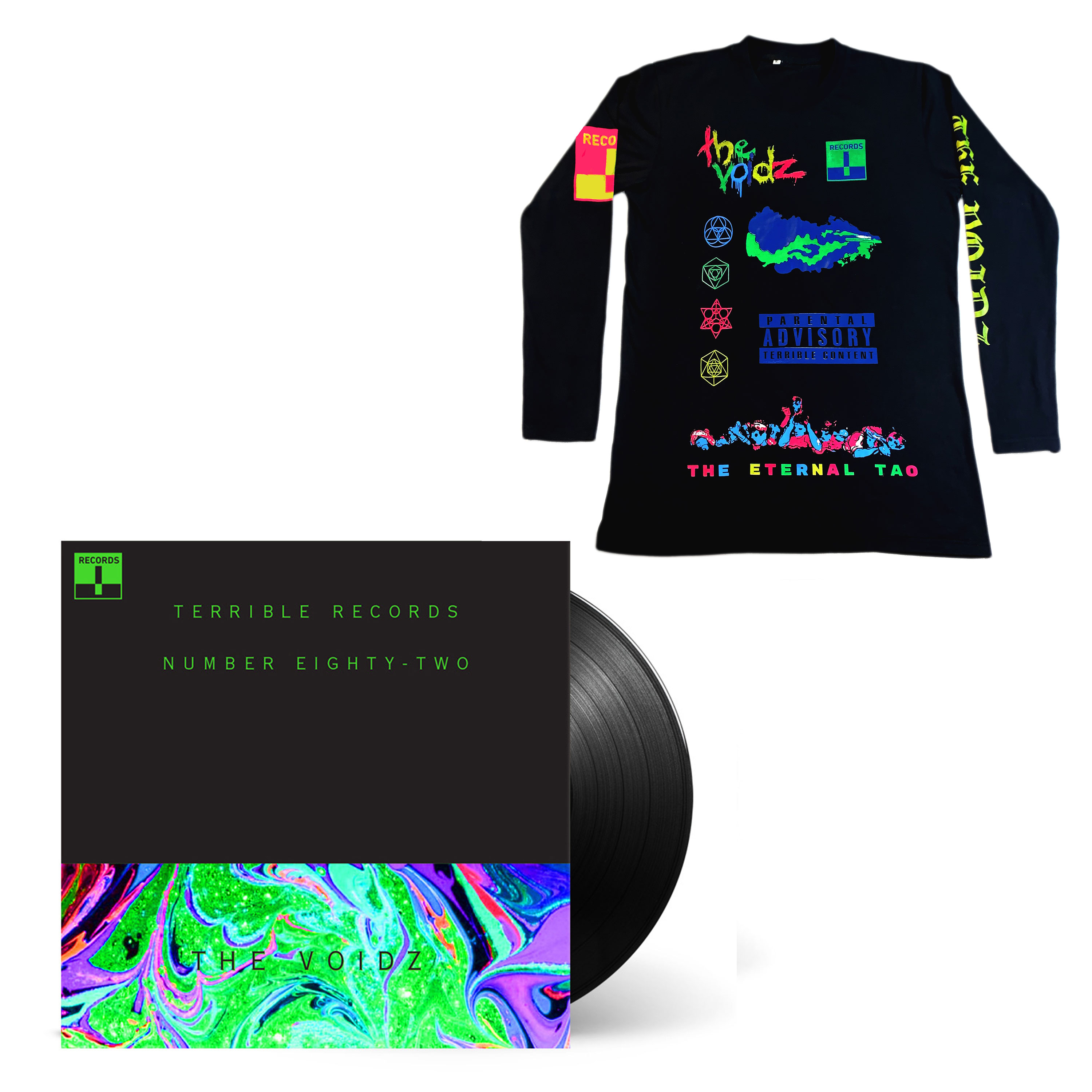 Limited Edition Voidz Long Sleeve + 7” Black Lit Vinyl Bundle
