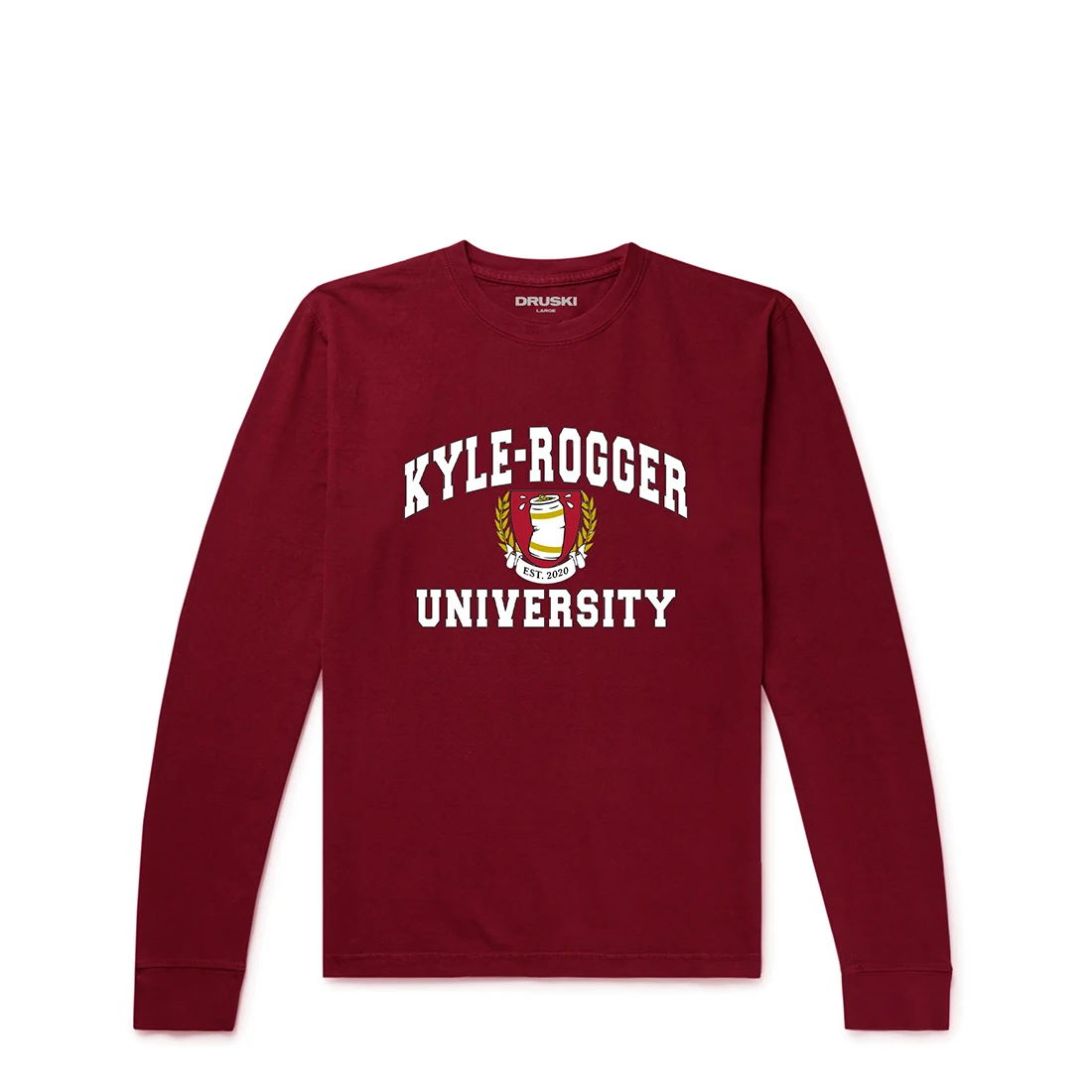 Kyle-Rogger Uni Long Sleeve Tee - Burgundy