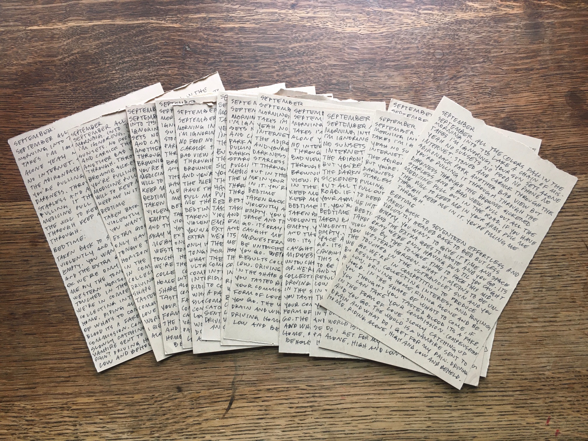 Product shots of Del Paxton - September, Bedtime, Ontario