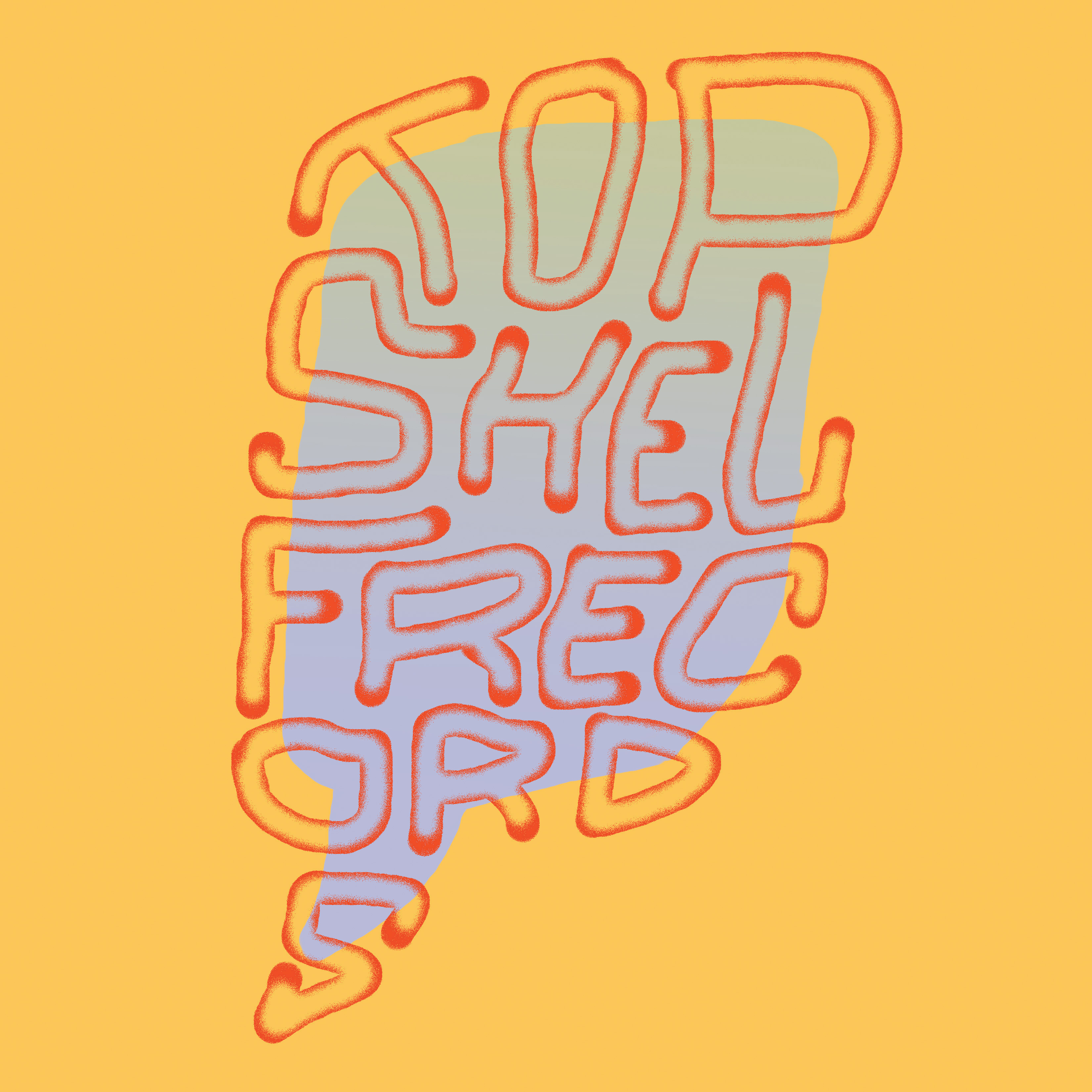 Product shots of Topshelf Records - Gradient Logo Tee (Citrus)