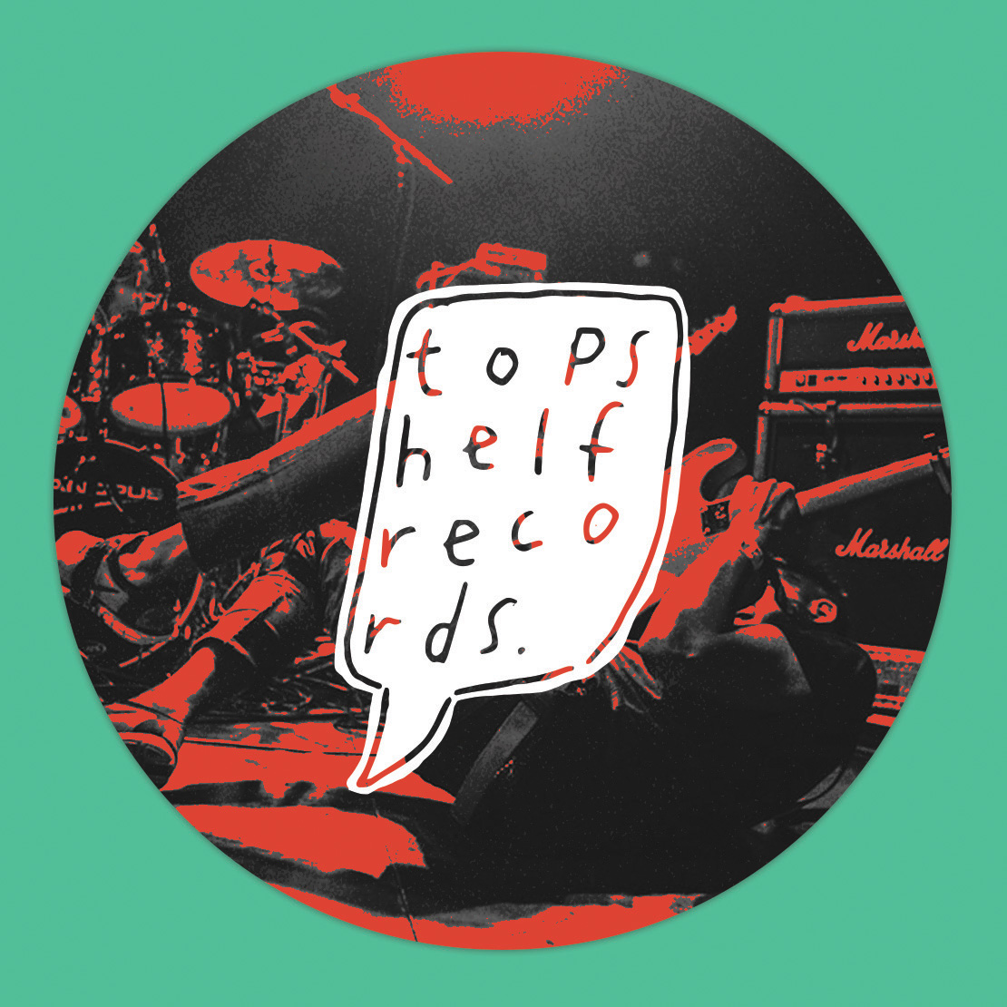 Product shots of Topshelf Records - Logo Sticker (Red)