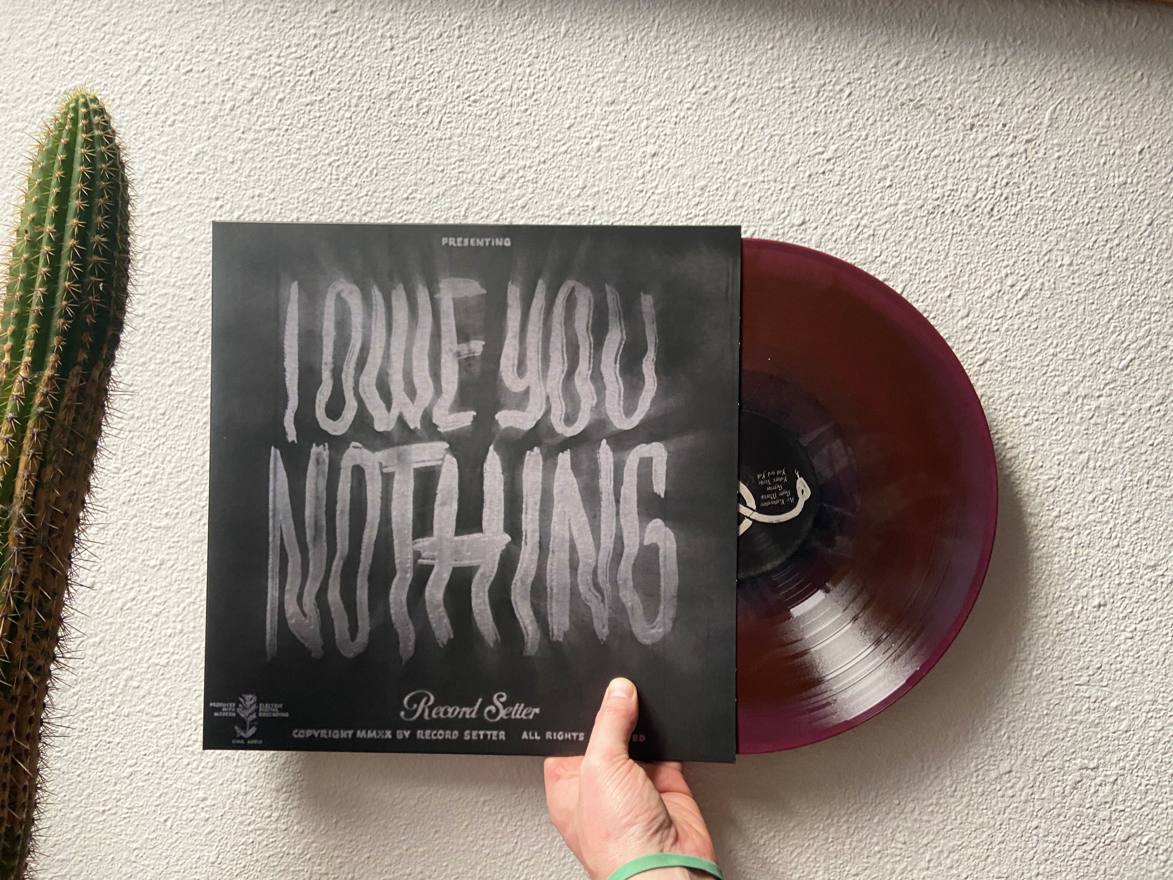 Product shots of Record Setter - I Owe You Nothing