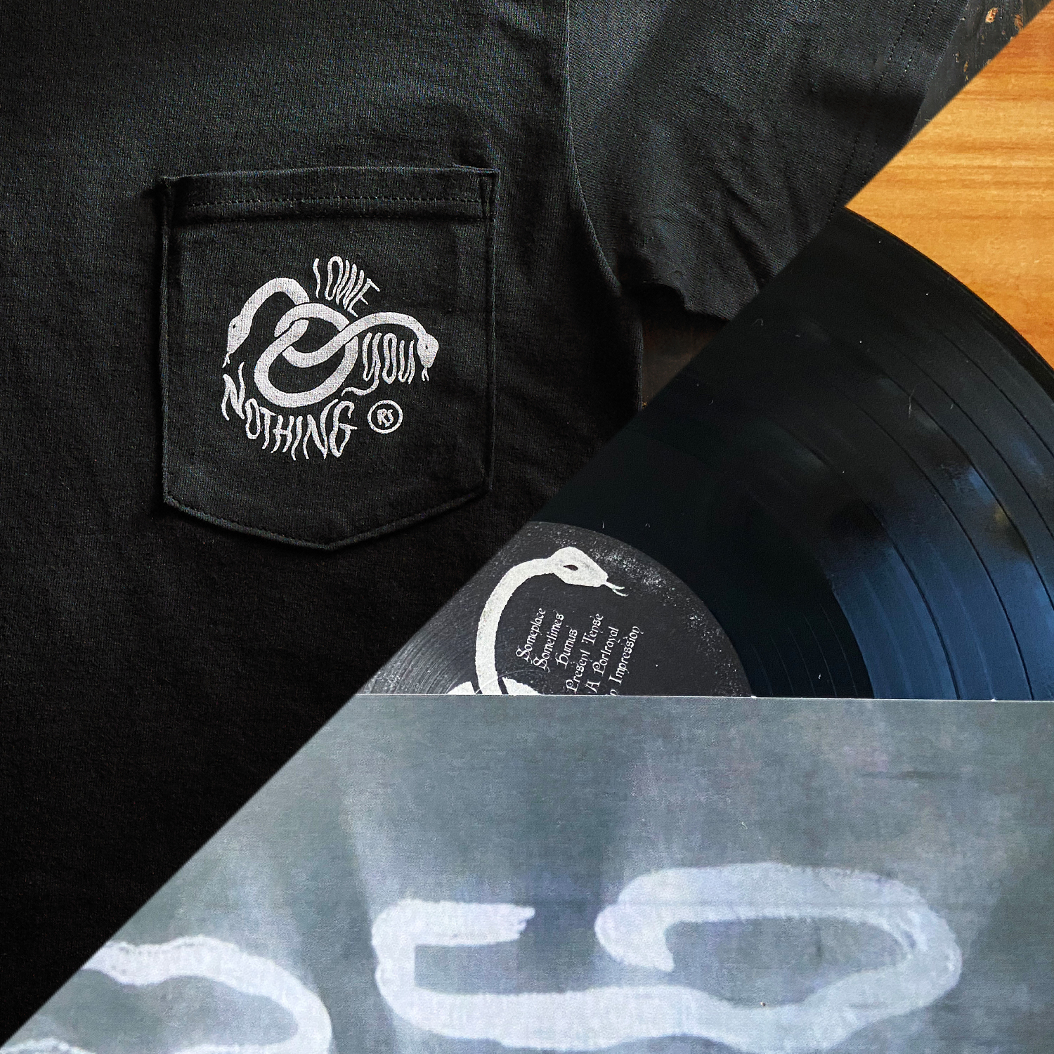 Product shots of Record Setter - IOYN Shirt + LP