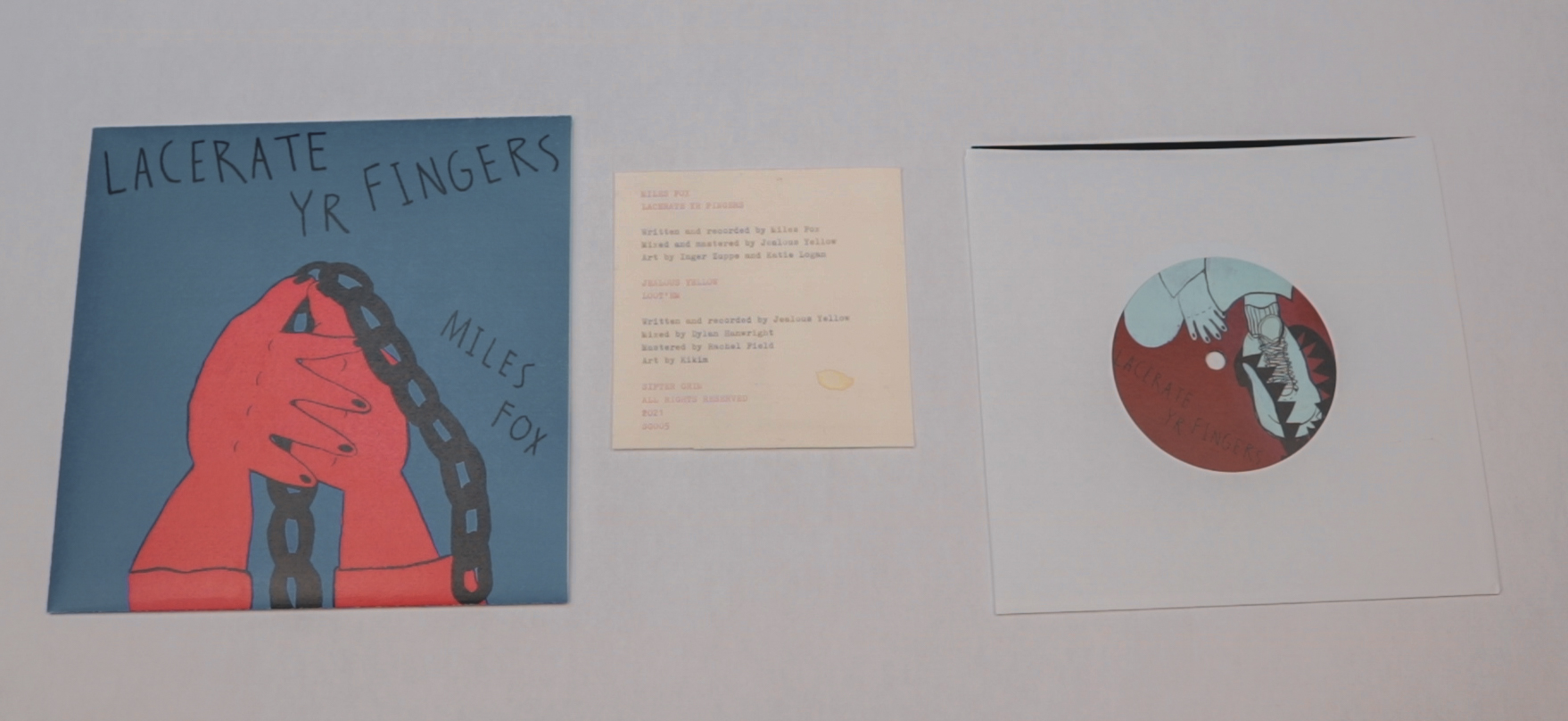 Miles Fox/Jealous Yellow - Lacerate Yr Fingers & Loot 'Em Split 7