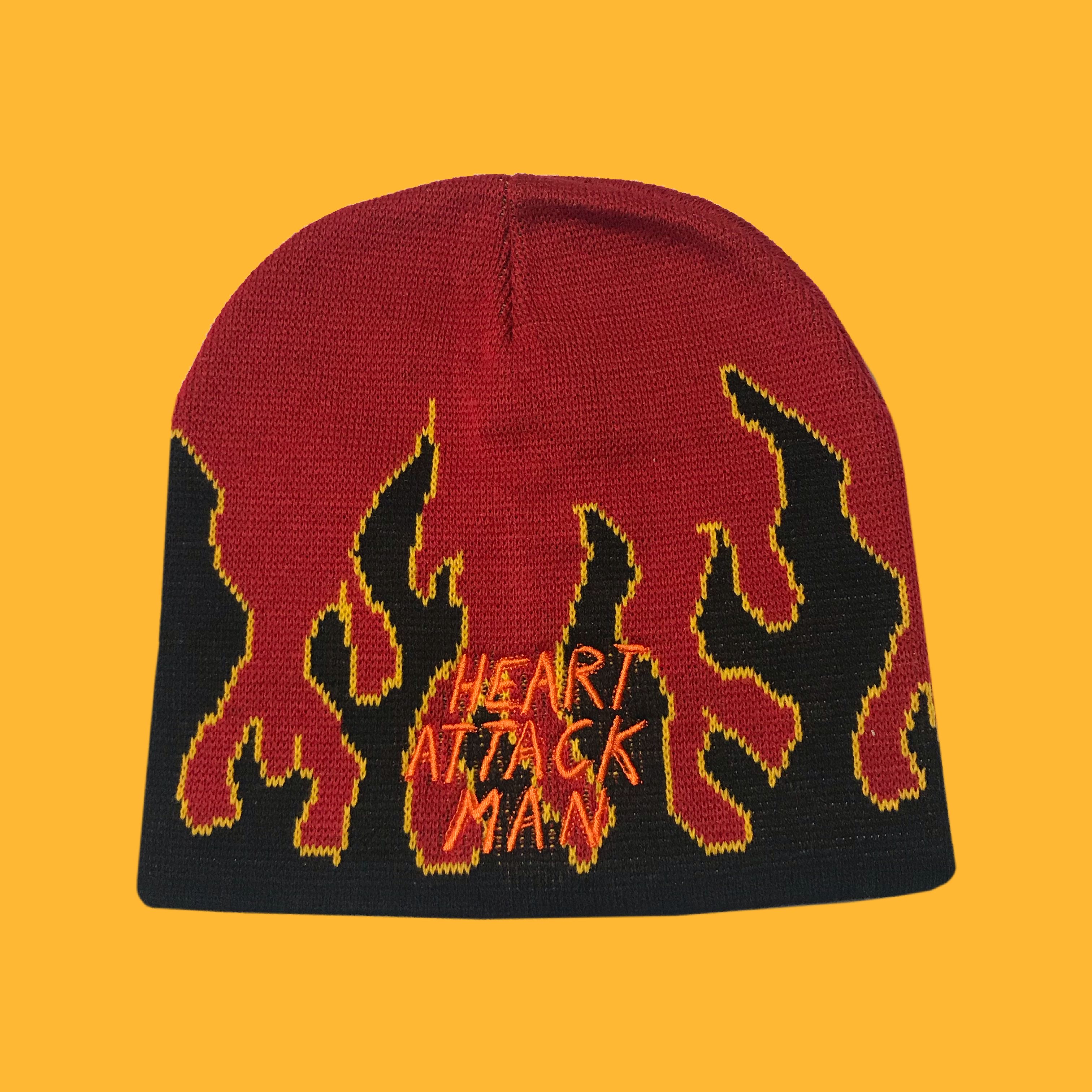 Flame No Fold Beanie Heart Attack Man