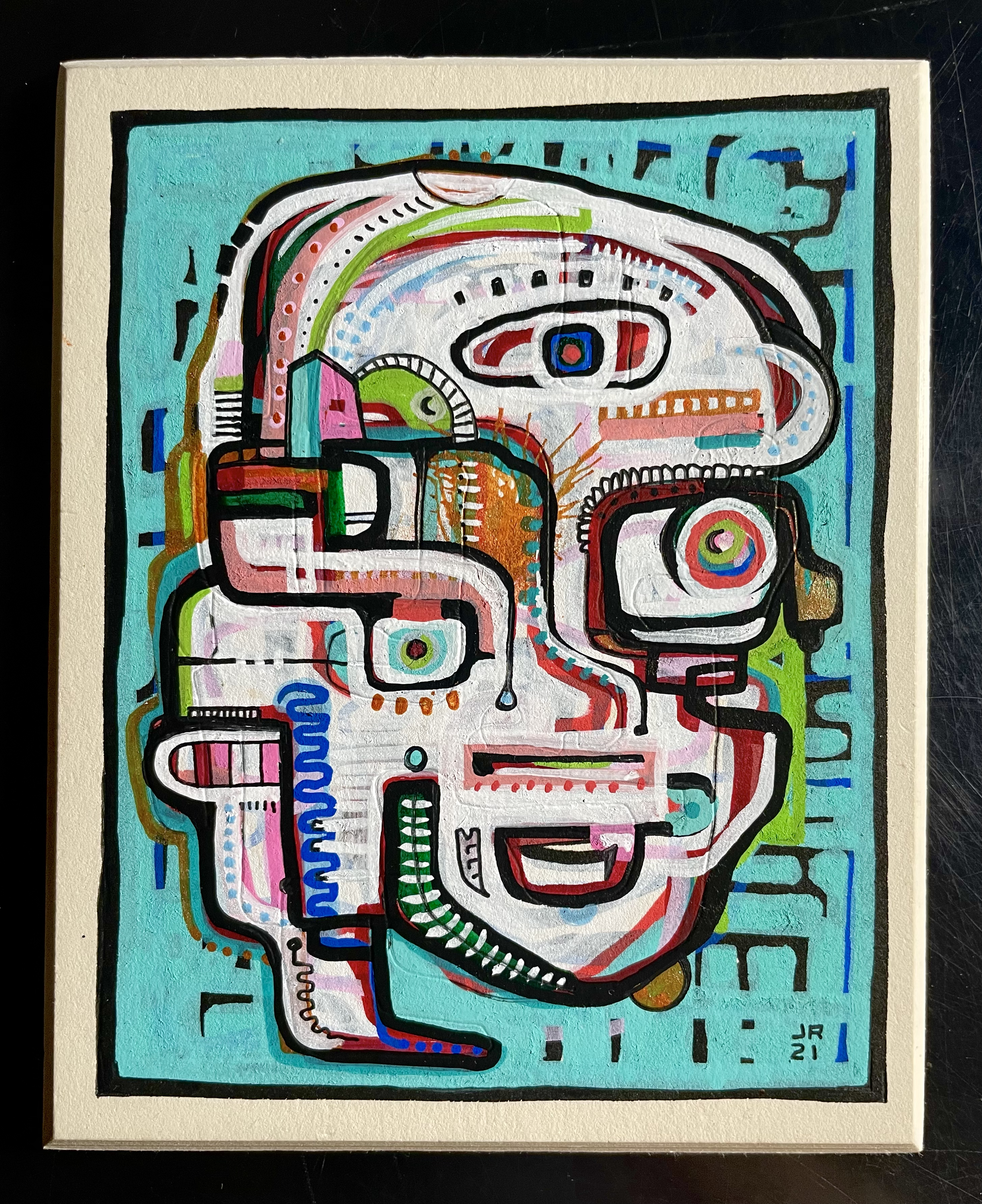 Abstracted Faces Triptych