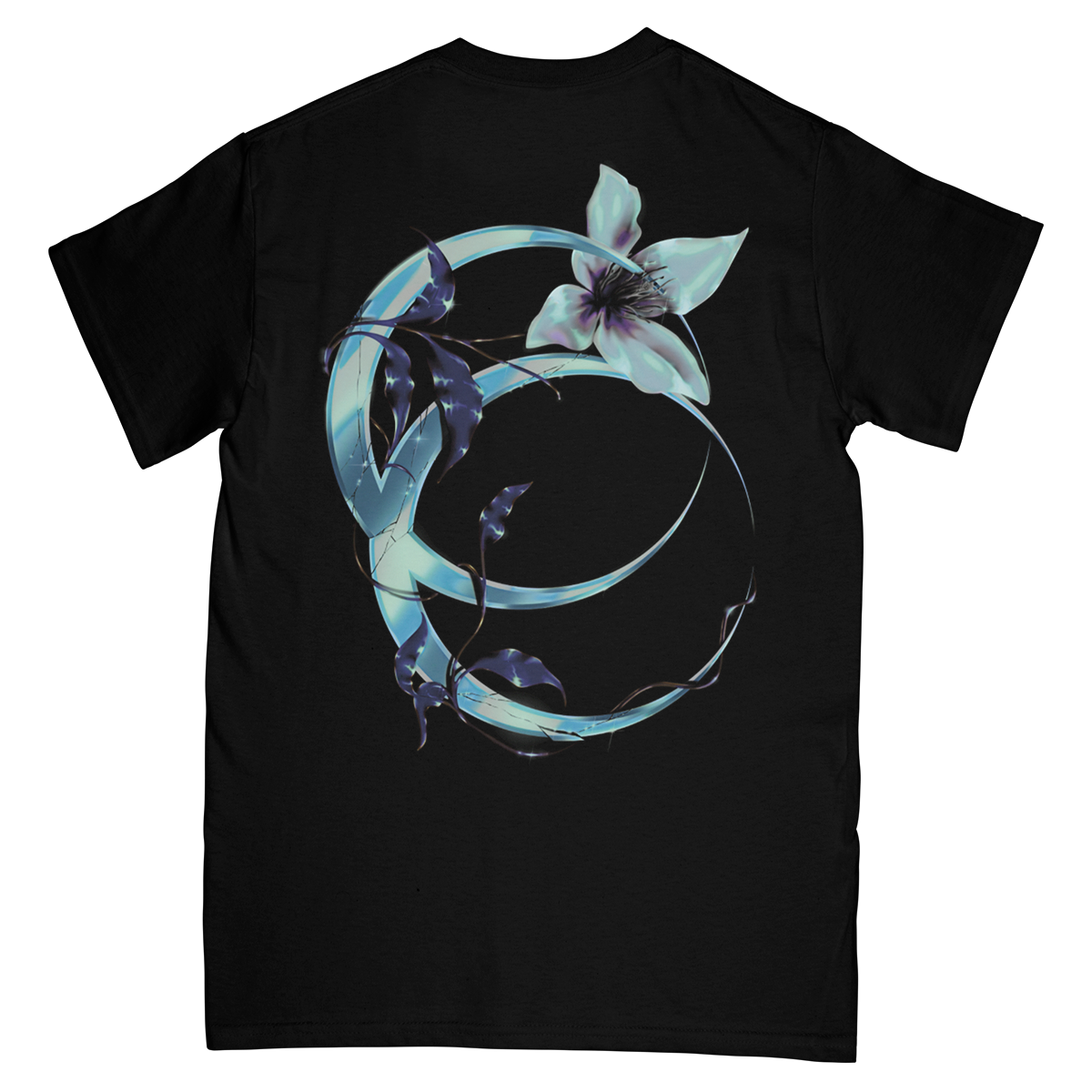 Winter Flower Tee - Black