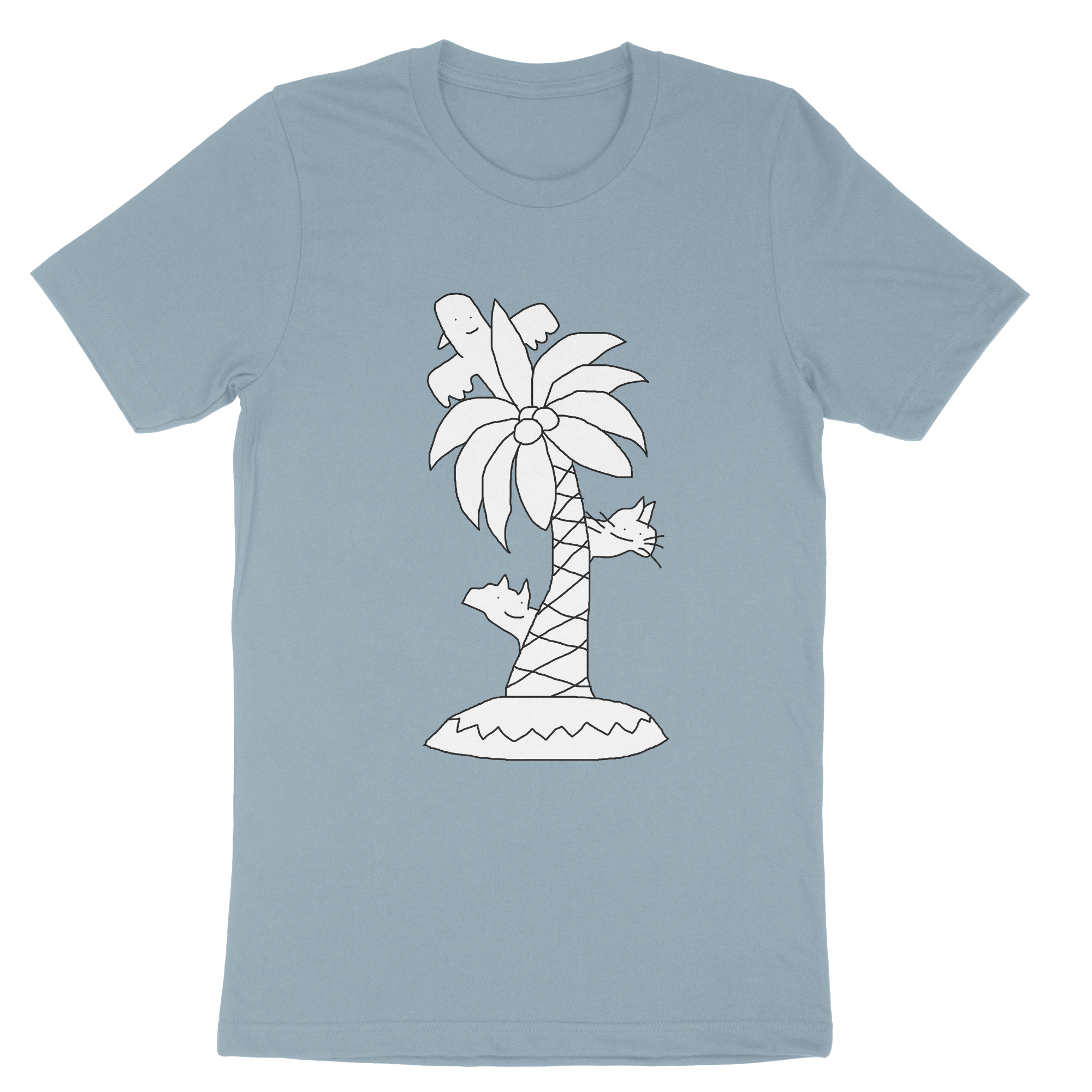 Palm Tree Tee - Blue - tomatoanus