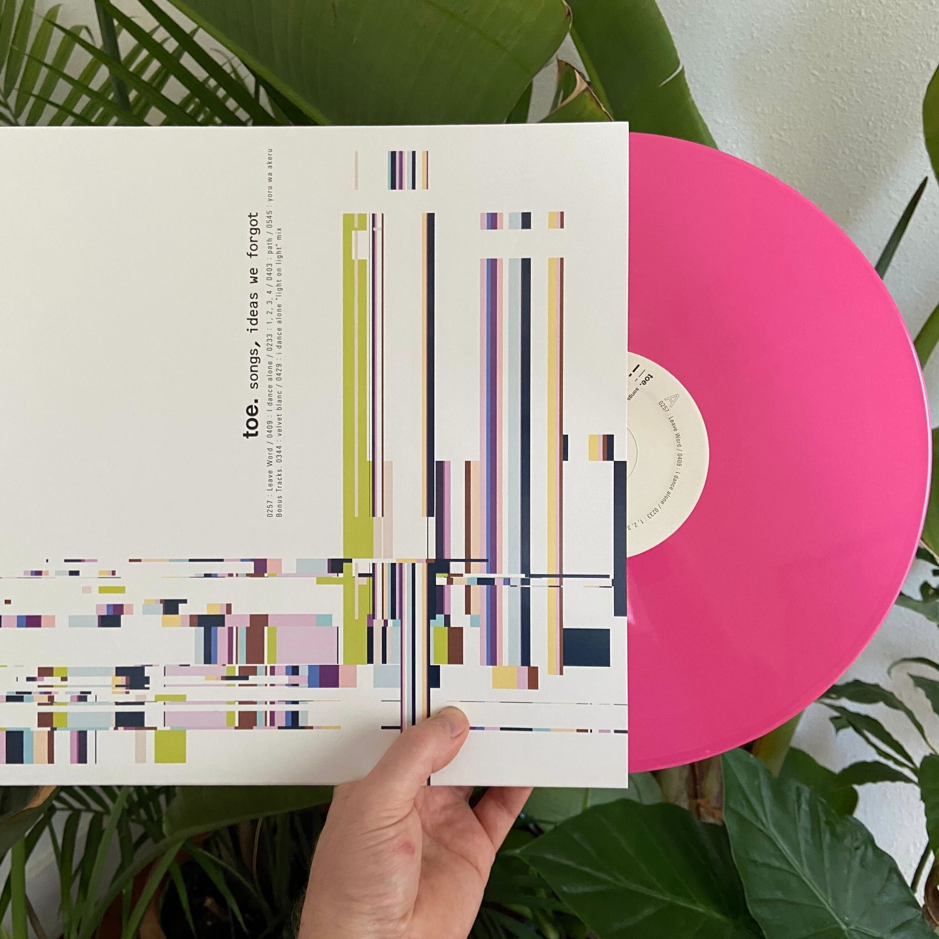 Product shots of toe - songs, ideas we forgot