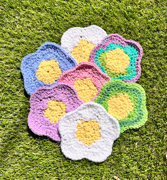 Flower Crochet Coasters