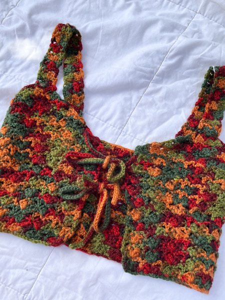Autumn Colors Front Tie Top