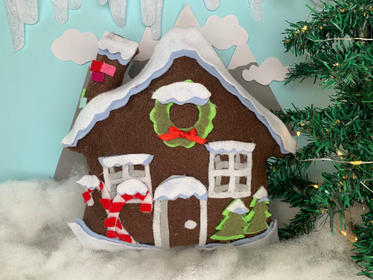Gingerbread House Felt Plushie