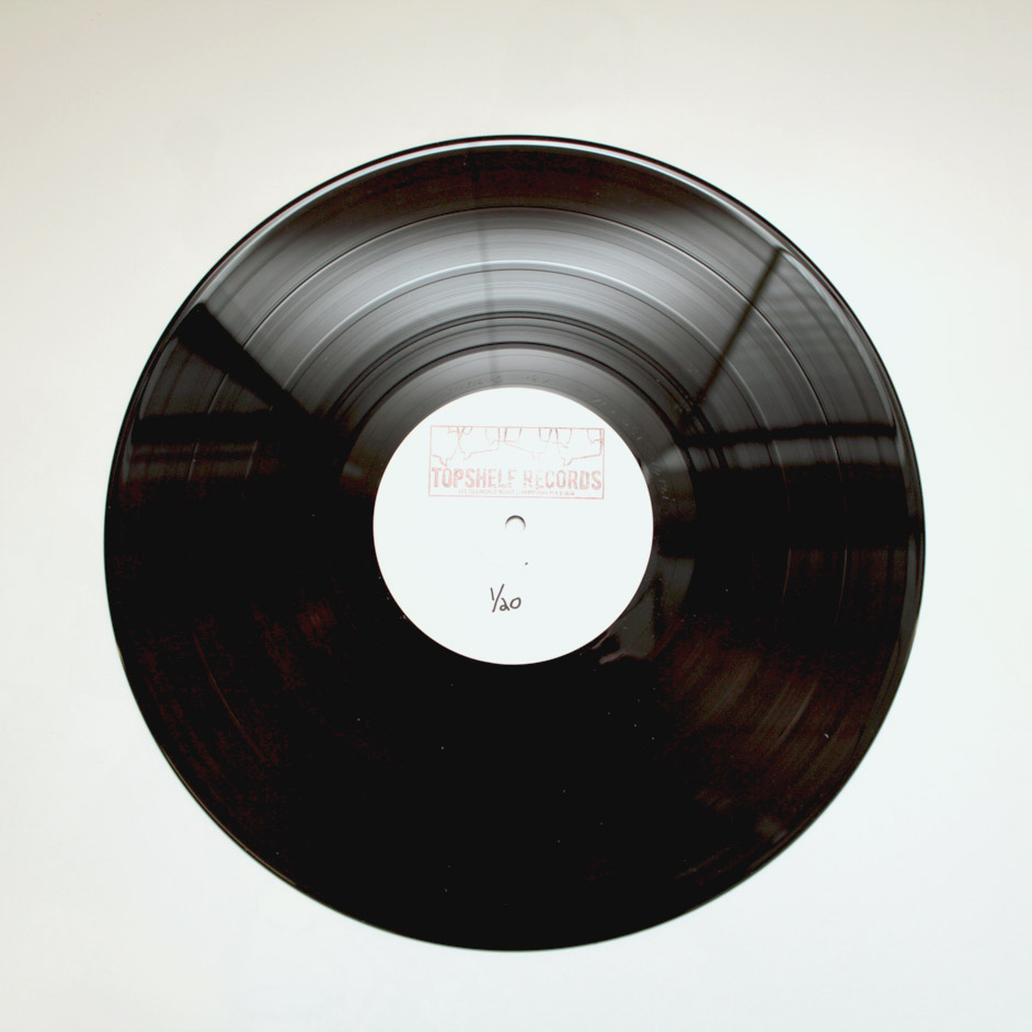 Product shots of Topshelf Records - Random Test Pressings