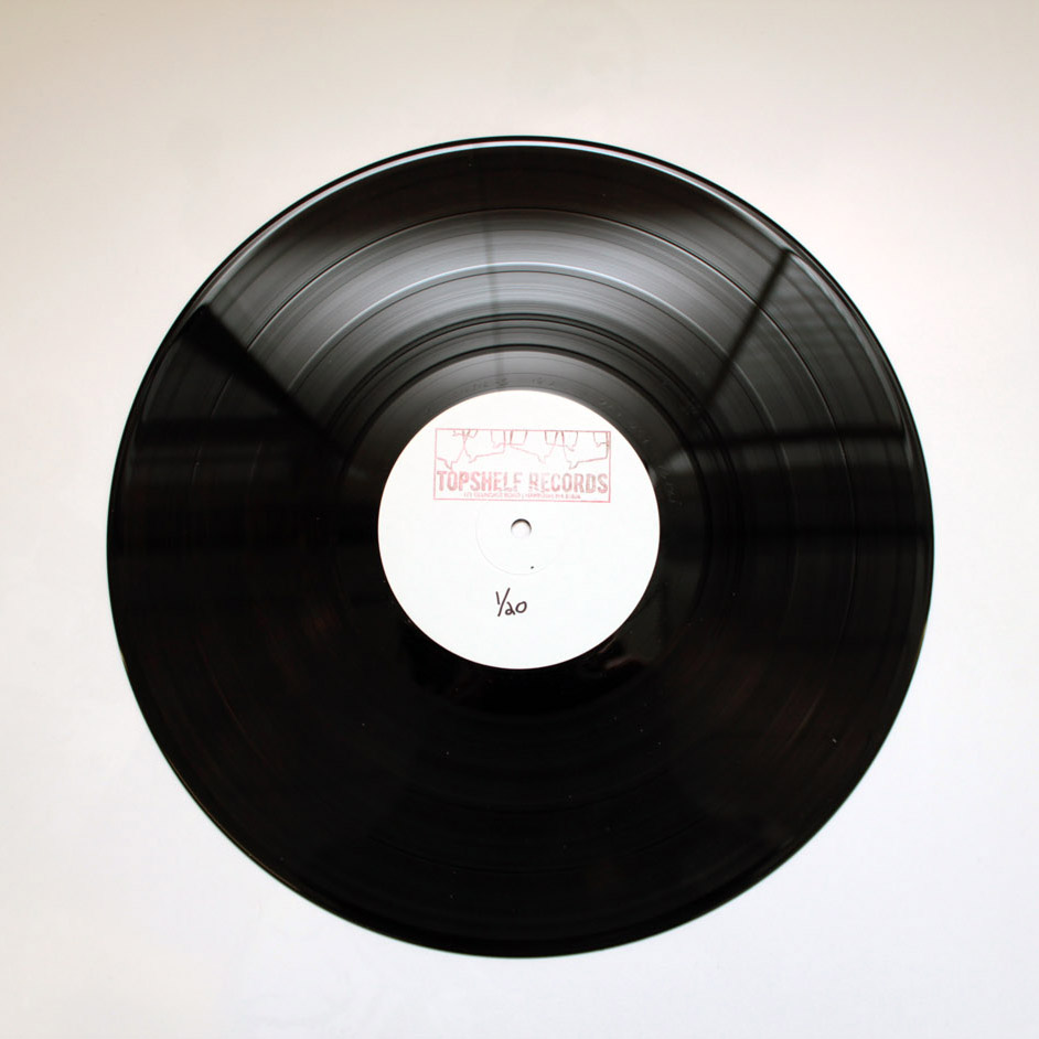 Product shots of Topshelf Records - Random Test Pressings