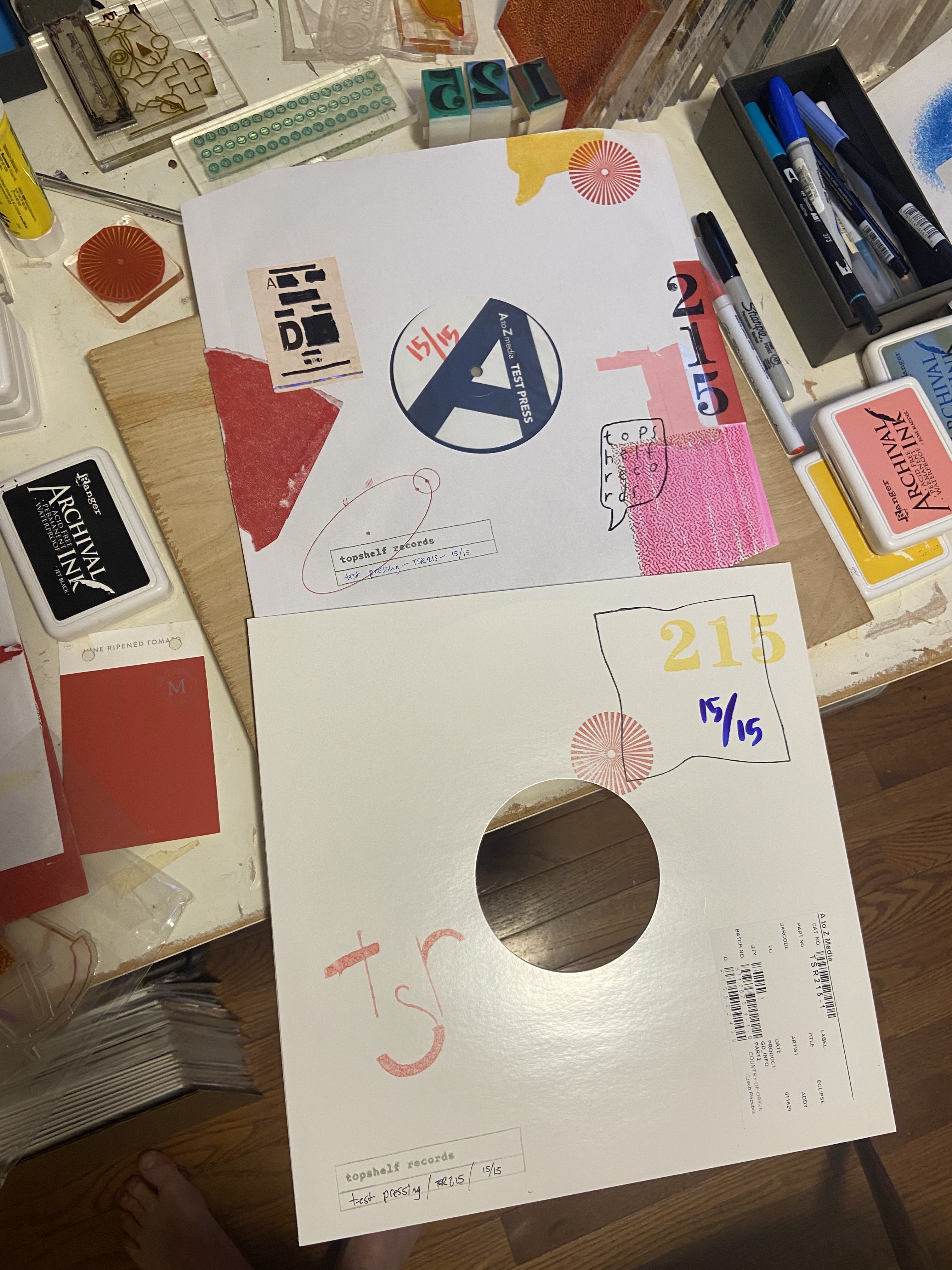 Product shots of Topshelf Records - Random Test Pressings
