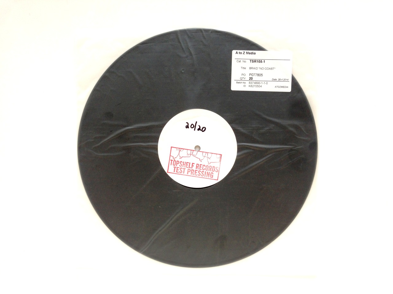 Product shots of Topshelf Records - Random Test Pressings